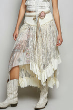 Load image into Gallery viewer, 5903- POL HIGH LOW SKIRT-CREAM
