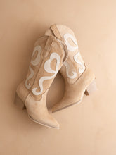 Load image into Gallery viewer, 6584- The Bowie | Almond Western Fall Boot with Cream Inlay
