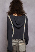 Load image into Gallery viewer, 5809- POLFull Sleeve Solid Thin Sweater Hoodie -BLACK
