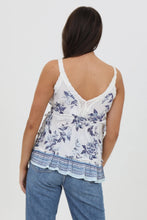 Load image into Gallery viewer, 6079- V Neck Lace Trim Side Ties Tank Top
