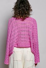 Load image into Gallery viewer, 6021-POL Cropped Twisted Cable Solid Top-BERRY
