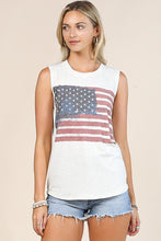 Load image into Gallery viewer, 6025-VERA Americana Graphic Sleeveless Top
