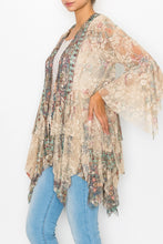 Load image into Gallery viewer, 5373-Classic All Lace Cardigan with Tiered Layers
