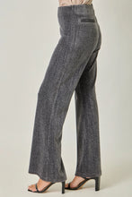 Load image into Gallery viewer, 6729- Velvet Corduroy Bootcut Trousers-CHARCOAL

