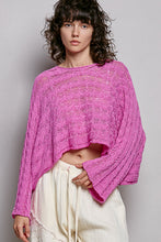Load image into Gallery viewer, 6021-POL Cropped Twisted Cable Solid Top-BERRY
