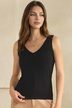 Load image into Gallery viewer, 6679- Airsoft Reversible Modal U-V Neck Tank-BLACK
