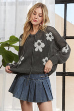Load image into Gallery viewer, 5282-HOODIE Print Long Sleeves Sweater Top-CHARCOAL
