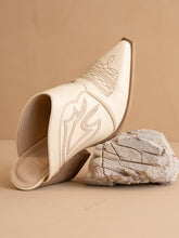 Load image into Gallery viewer, 6585- The Kiara Off White | Western Inspired Heeled Fall Mule
