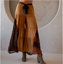 Load image into Gallery viewer, 4538-Rustic Bohemian: Side Panelled Patchwork Pants
