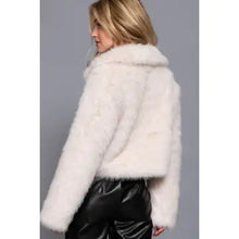 Load image into Gallery viewer, 6403- Long Sleeve  Faux Fur Cropped Jacket-CREAM
