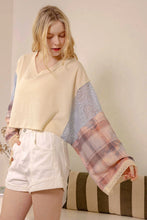 Load image into Gallery viewer, 5348-Peace Sign Patchwork Top
