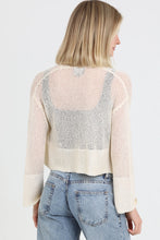 Load image into Gallery viewer, 5840-Light Weight Open Knit Cardigan Sweater-IVORY
