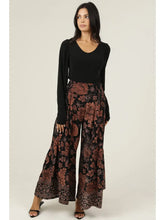 Load image into Gallery viewer, 5833-Wide Leg Printed Pants-BLACK

