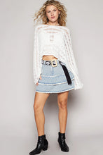 Load image into Gallery viewer, 5793-POL Cropped Twisted Cable Solid Top-IVORY
