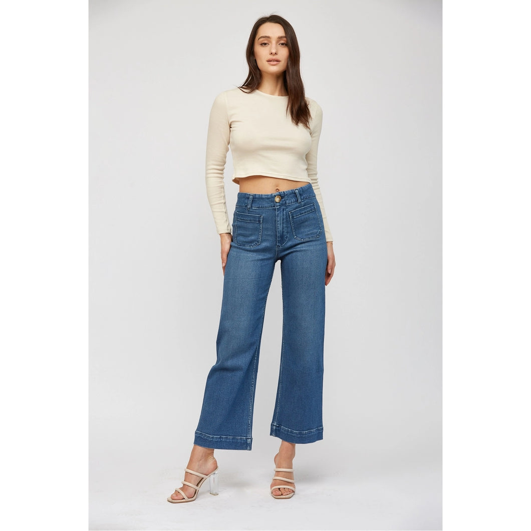 4708-MICA Super High Rise Wide Leg Cropped