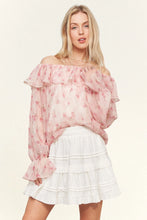 Load image into Gallery viewer, 5978-Lightweight Chiffon Off Shoulder -ROSE FLOWER
