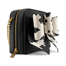 Load image into Gallery viewer, 6480- Moo Bow Mini Crossbody Bag-BLACK
