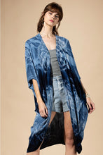 Load image into Gallery viewer, 6495- Indigo Tie Dye Kimono
