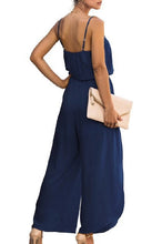 Load image into Gallery viewer, 4412-Spaghetti Strap Wide Leg Jumpsuit-NAVY
