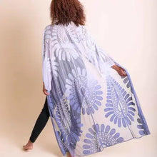 Load image into Gallery viewer, 6130- Ombre Lace Kimono Cardigan -PERIWINKLE
