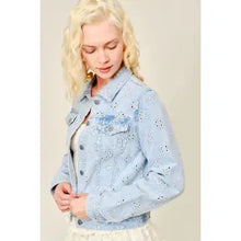 Load image into Gallery viewer, 6484- Embroidered Denim Jacket
