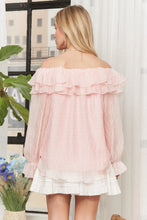 Load image into Gallery viewer, 5977-Lightweight Chiffon Off Shoulder -PINK
