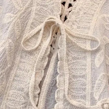 Load image into Gallery viewer, 6172- Open-Front Lace Blouse-BEIGE
