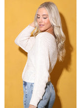 Load image into Gallery viewer, 5827-Open Knit Light Weight Pullover Sweater-IVORY
