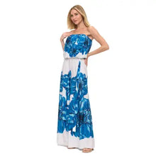 Load image into Gallery viewer, 6270- ARIELLA BLUE AND WHITE JUMPSUIT
