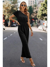 Load image into Gallery viewer, 5130-One Shoulder High Waist Fit Jumpsuit-BLACK
