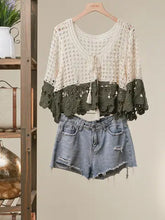 Load image into Gallery viewer, 6191- Boho Color Block Crochet Top
