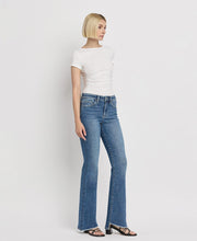 Load image into Gallery viewer, 4525- VERVET-BELLA HR Slant Hem Flare Jeans
