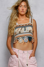 Load image into Gallery viewer, 6064- Sleeveless Crochet Weave Knit Top-SALMON
