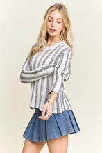 Load image into Gallery viewer, 5779-VERTICAL Textured Stripe Sweater-IVORY
