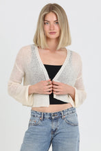 Load image into Gallery viewer, 5840-Light Weight Open Knit Cardigan Sweater-IVORY
