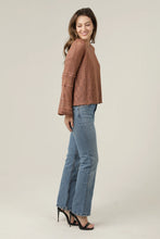 Load image into Gallery viewer, 6600- Light Weight Flare Bell Slit Sleeve Pullover-CLAY
