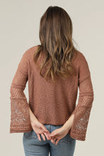 Load image into Gallery viewer, 6600- Light Weight Flare Bell Slit Sleeve Pullover-CLAY
