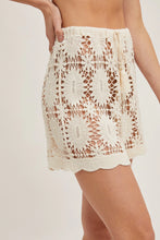 Load image into Gallery viewer, 5088-Crochet Drawstring Shorts-NATURAL

