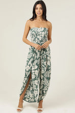 Load image into Gallery viewer, 5834-Smocked Bodice Wrap Leg Jumpsuit-GREEN
