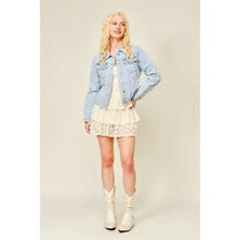 Load image into Gallery viewer, 6484- Embroidered Denim Jacket
