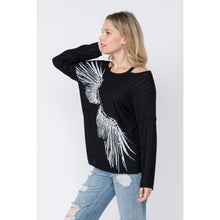 Load image into Gallery viewer, 5495-Cut Out Long Sleeve Top with Wings
