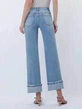 Load image into Gallery viewer, 5872- LOVERVET.Mid Rise Medium Light Cuffed Slim Wide Jeans
