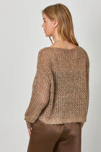 Load image into Gallery viewer, 4703-Metallic Net Pullover Sweater-TOFFEE
