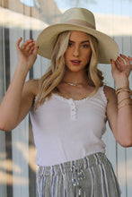 Load image into Gallery viewer, 4962- Lace Trim Rib Knit Cami-WHITE

