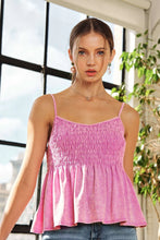 Load image into Gallery viewer, 4440- Cutesy Washed Smocking Tank Top
