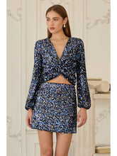 Load image into Gallery viewer, 5752- Sequin Mini Skirt- BLUE

