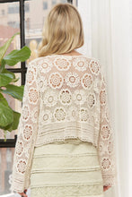 Load image into Gallery viewer, 5281- Crochet Lace Open Front Cardigan
