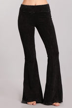 Load image into Gallery viewer, 4732-Mineral washed cotton french terry pants-BLACK
