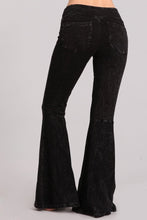 Load image into Gallery viewer, 4732-Mineral washed cotton french terry pants-BLACK
