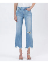 Load image into Gallery viewer, 5866- LOVERVET High Rise Distressed Crop Slim Wide Jeans
